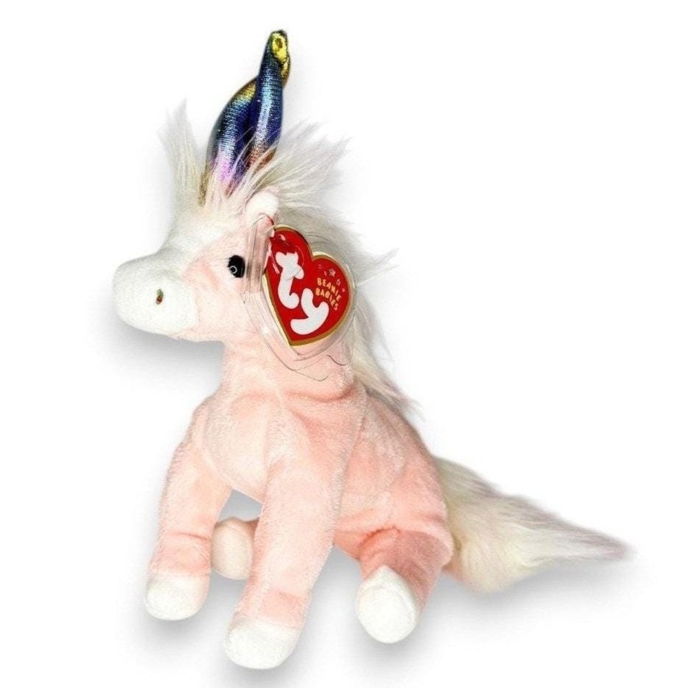 Charmer the Unicorn | Pastel Rainbow Dreamer | Mint Heart Tag TY Beanie Baby